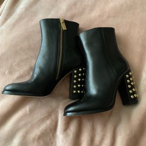 NWOT Michael Kors Black Studded Booties